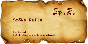 Szőke Rella névjegykártya